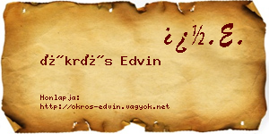 Ökrös Edvin névjegykártya
